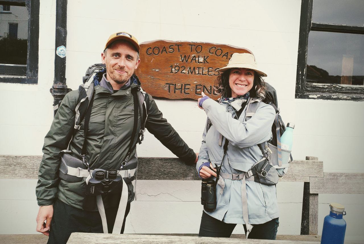 Joe and Vashti at the end of rout marker